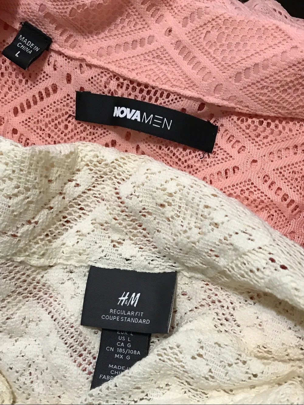H&M/Nova Crochet Button-Front Short Sleeve Shirt - Picture 5 of 5